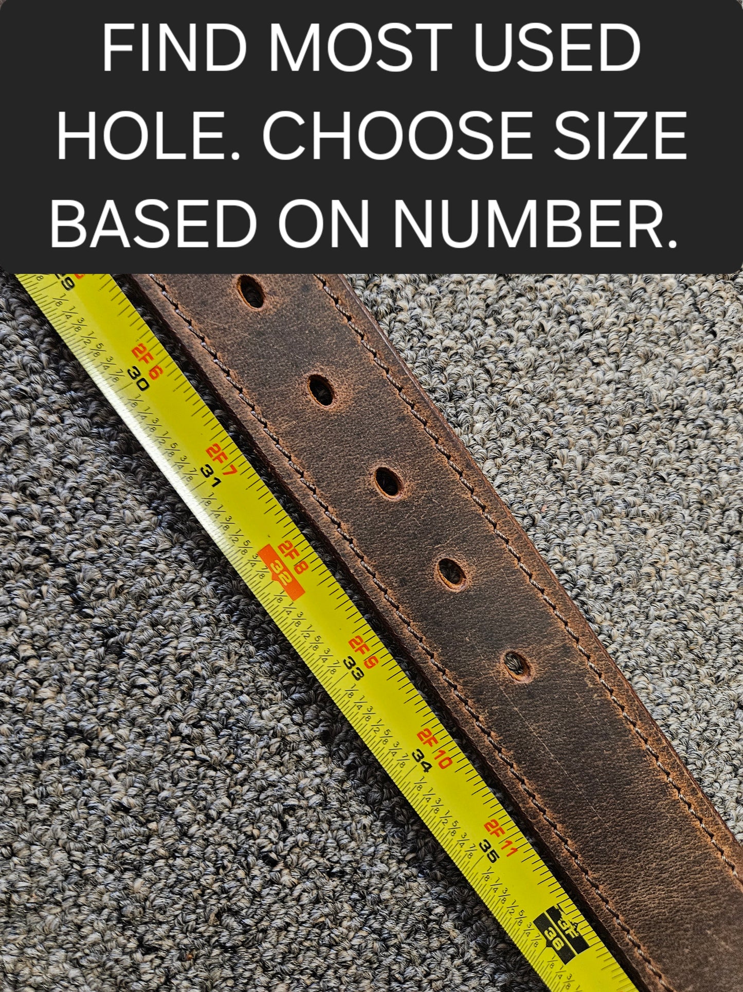 Buffalo Belt. Stainless Steel Buckle #5