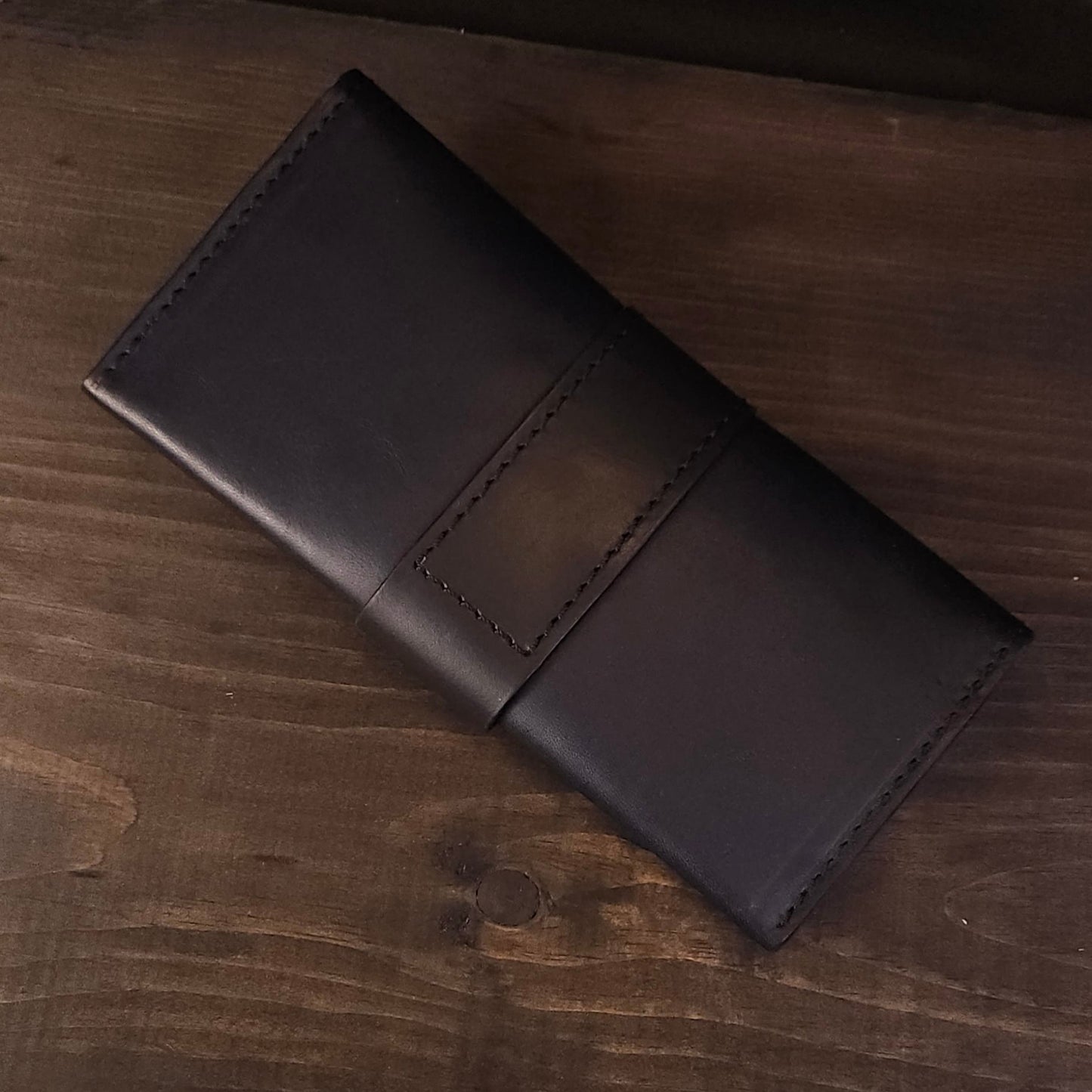 Sweet Caroline Premium Wallet. Navy Blue Minerva. Red Kangaroo Lining. 87