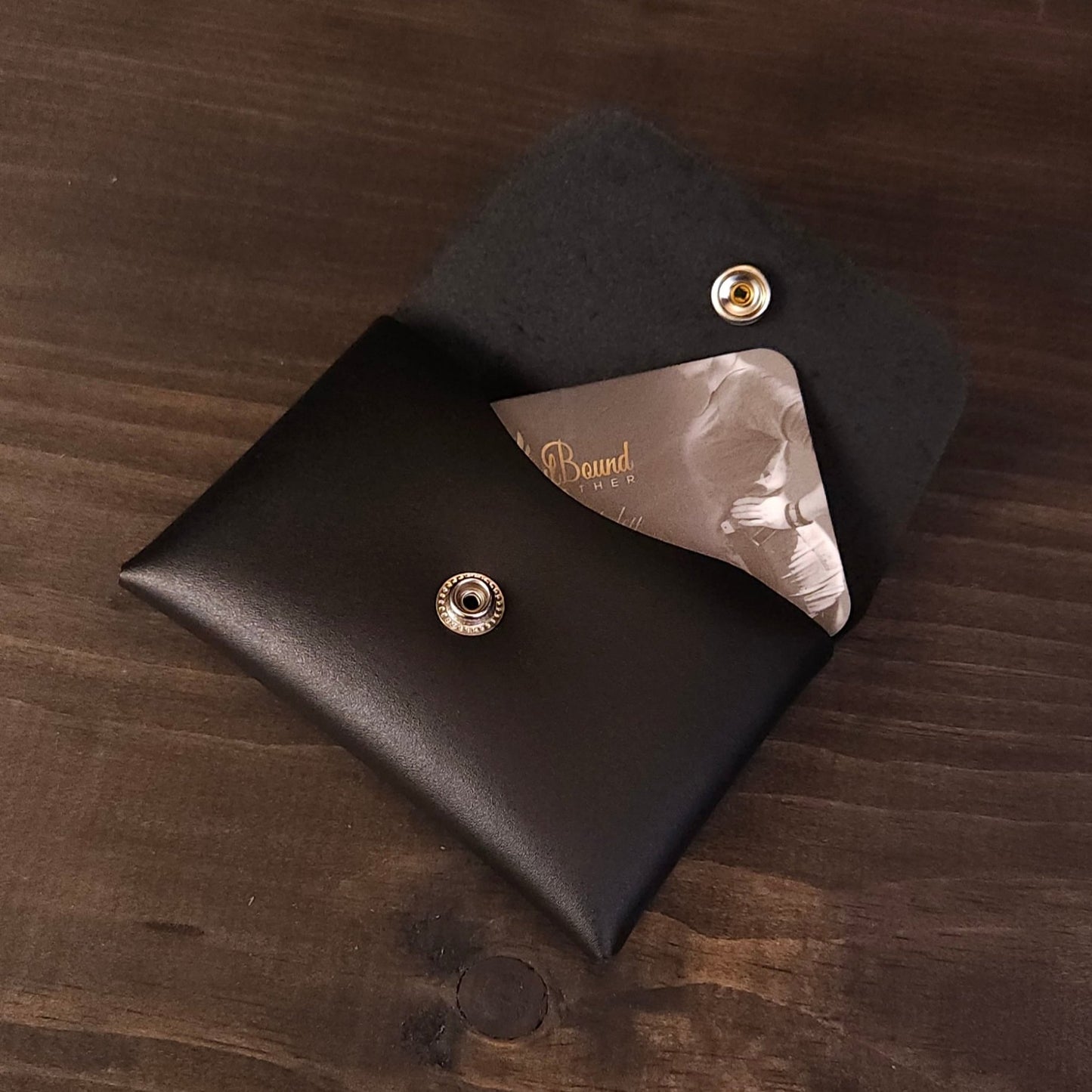 Origami Wallet. Black. With Snap. 69