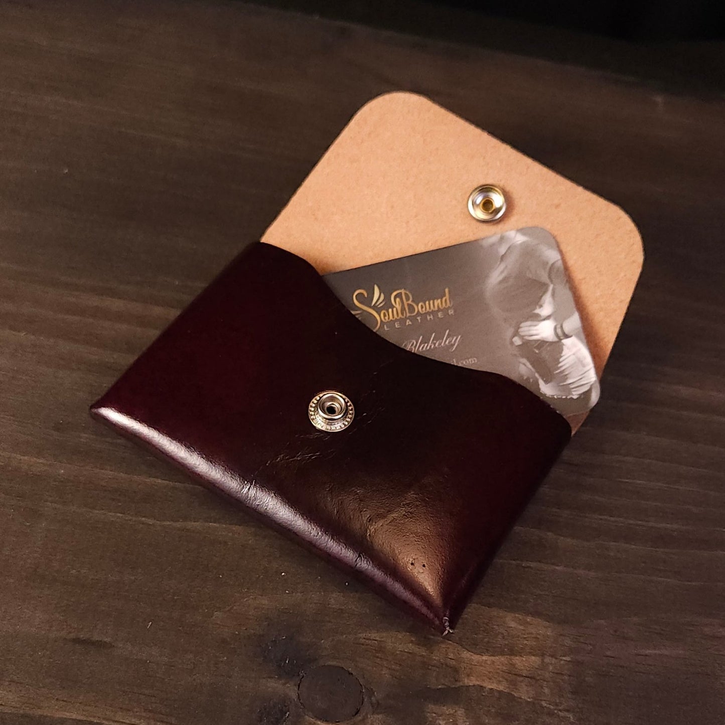Origami Wallet. Candy Cane Red. With Snap. 81