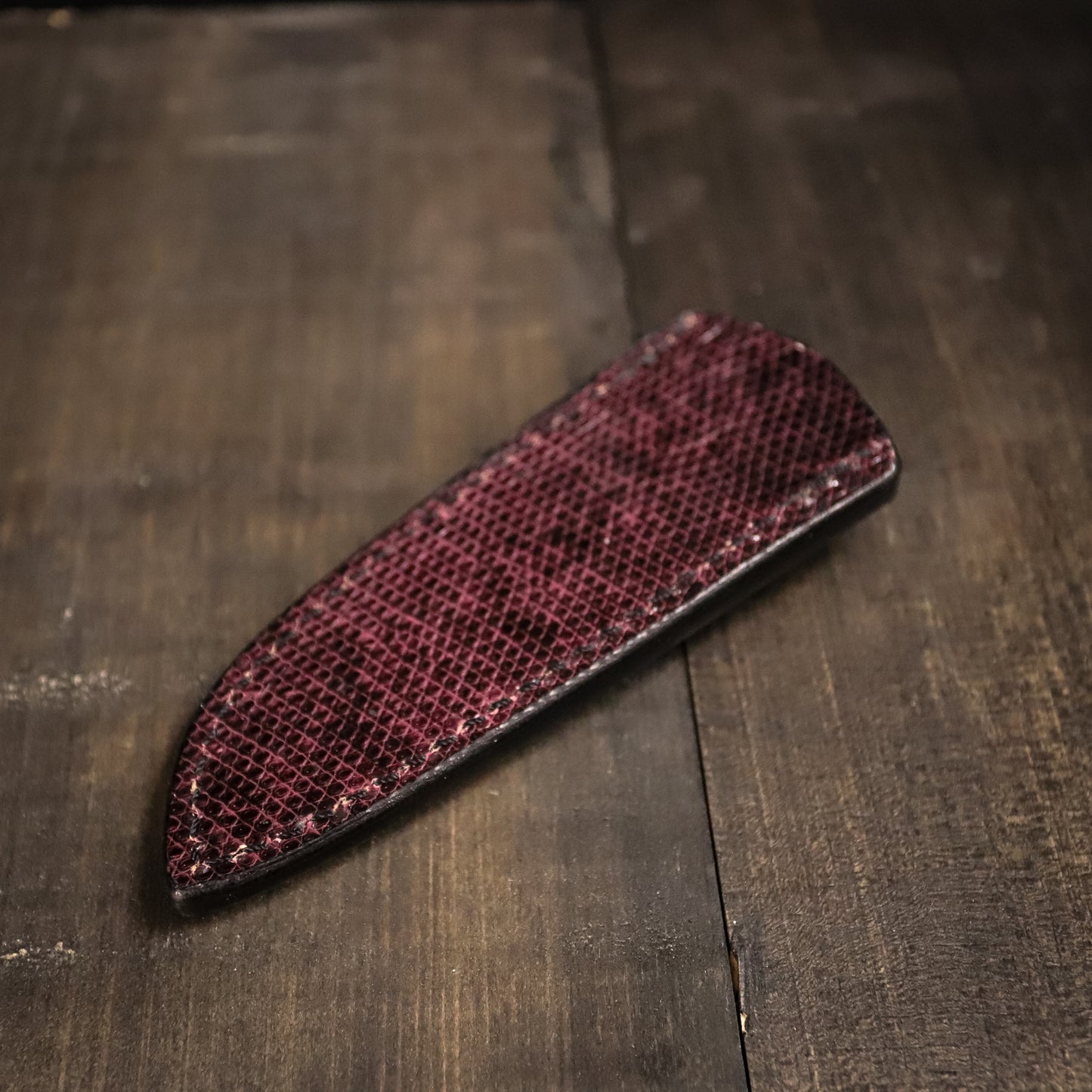 Pygmy Sheath. Ulticlip. Lizard. Purple. Black Stitch. Lefty. #29