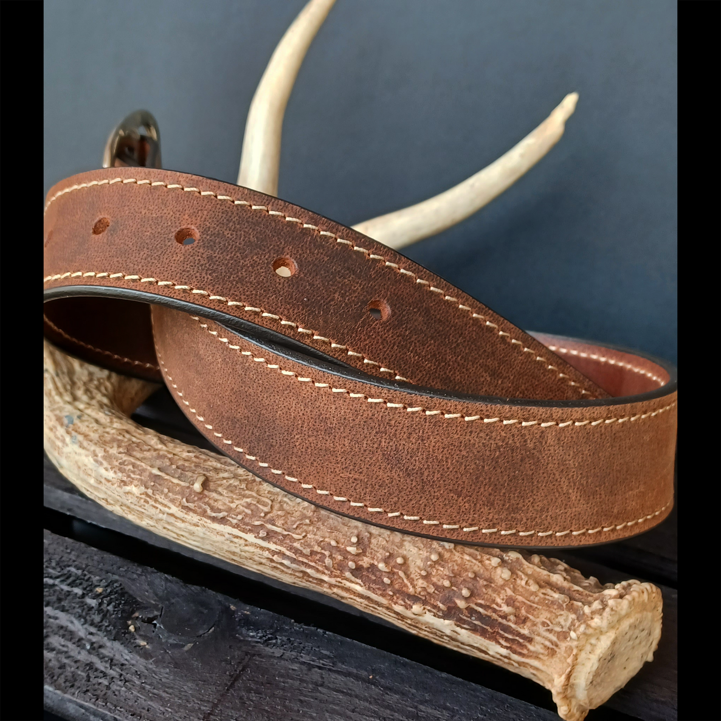 Buffalo Belt. Stainless Steel Buckle #5