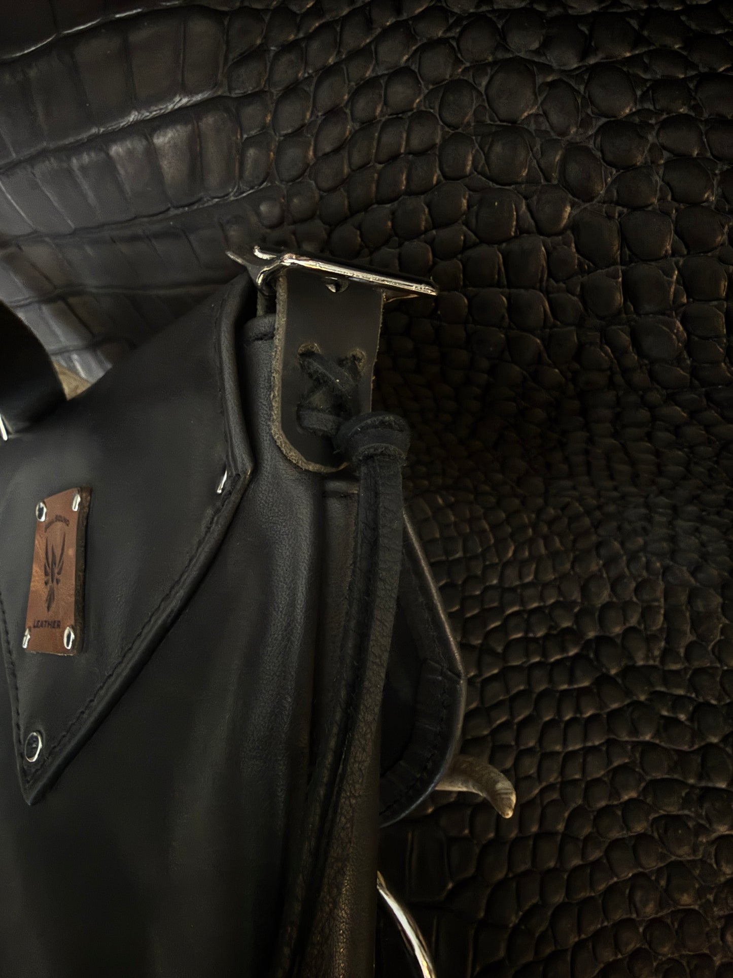 Small Night Rider Leather Crossbody Bag - Classic - Western Gothic Biker Purse | SoulBound Leather 219