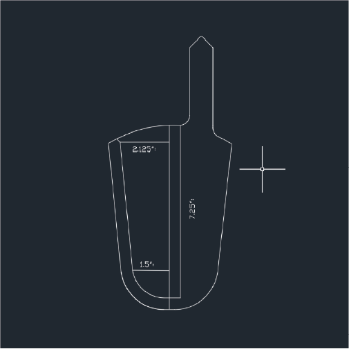 SBL4 Foldover Sheath. Fan. Dark Brown. Sand Stitch.