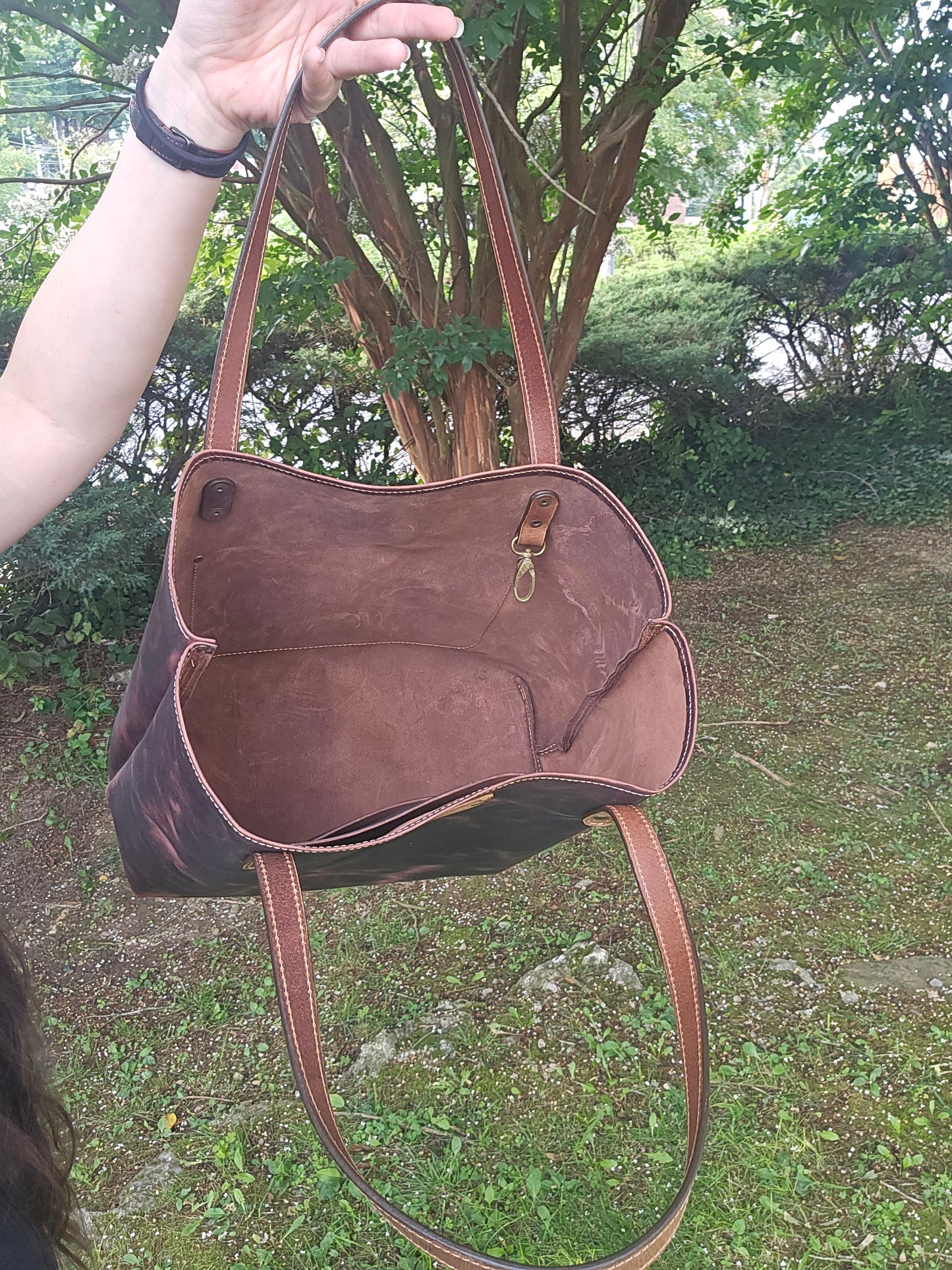 SBL Tote Bag Brown Pullup Leather #40