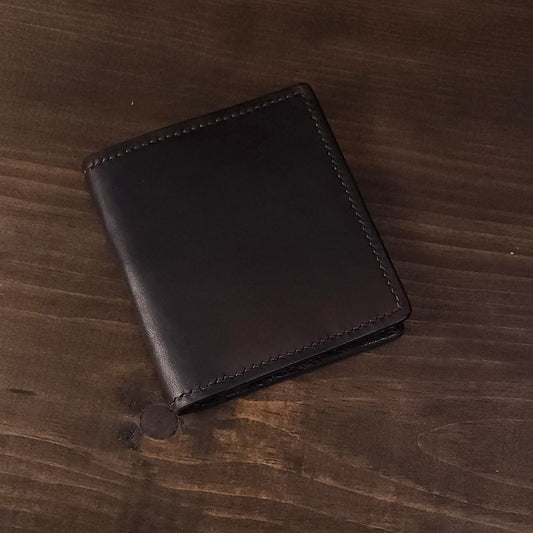 Six card Wallet. Navy Blue. Pigskin Turned Edge Pockets. Fully Lined. 86