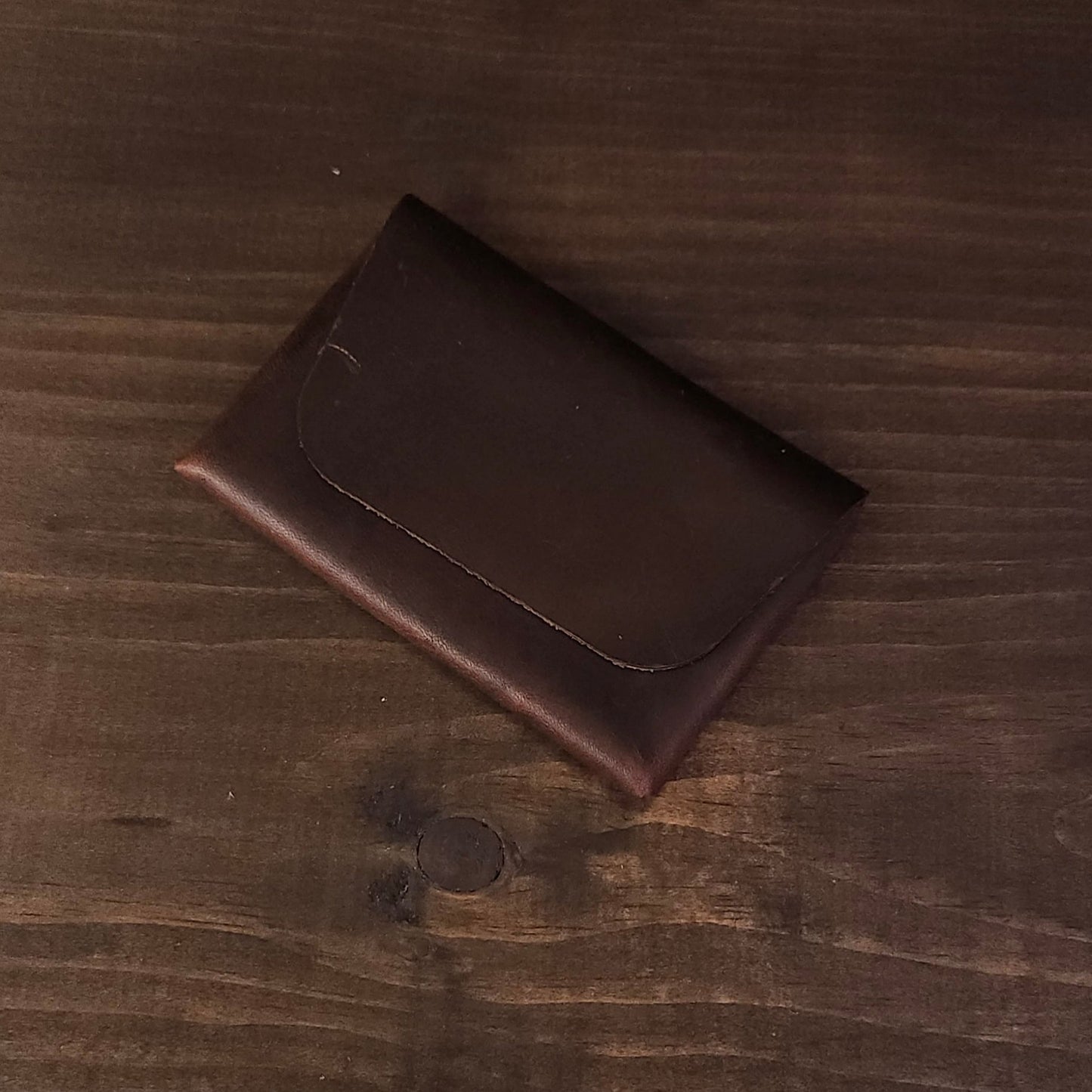 Origami Wallet. Brown Pull-up. No Snap. 70