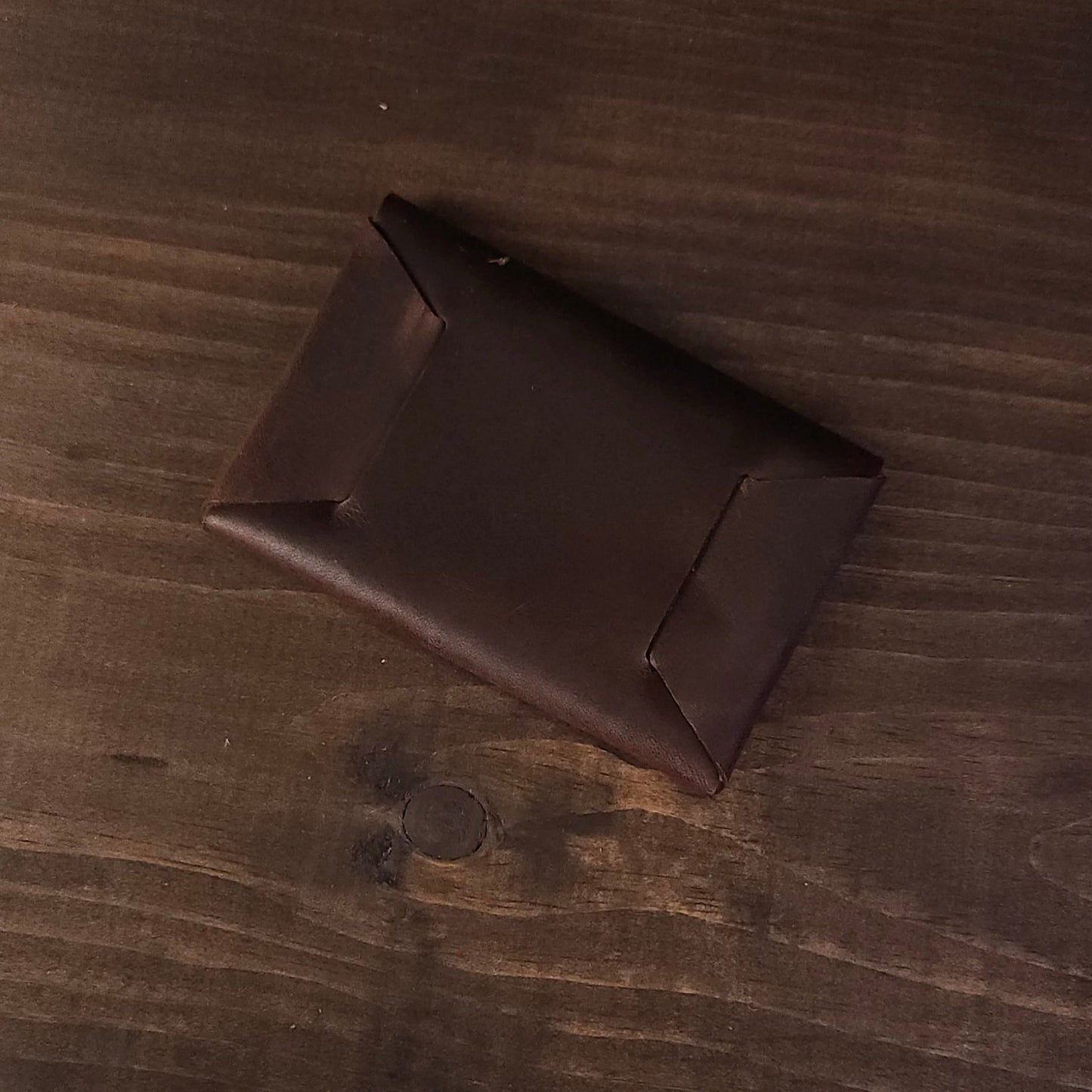 Origami Wallet. Brown Pull-up. No Snap. 70