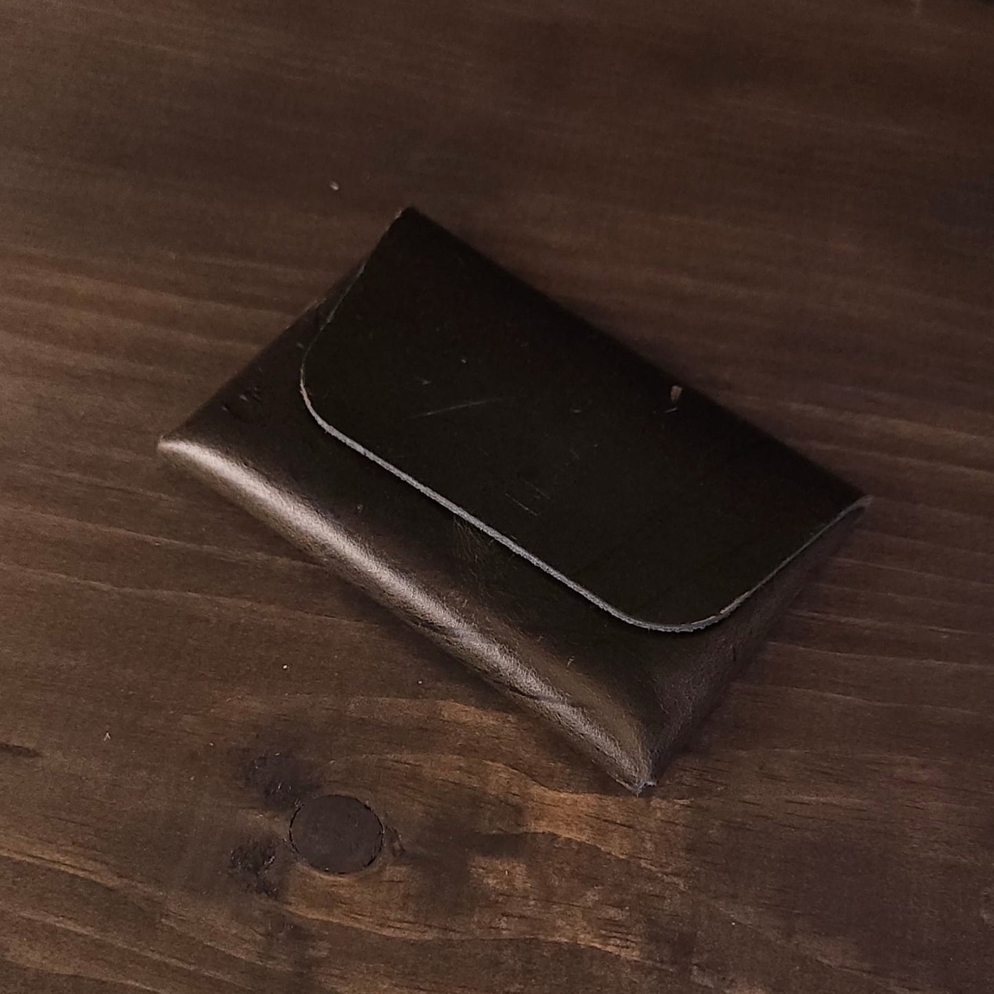 Origami Wallet. Slate Grey Pull-up. No Snap. 85