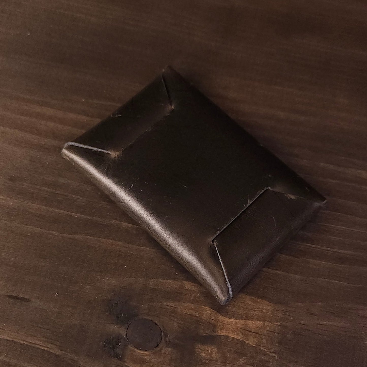 Origami Wallet. Slate Grey Pull-up. No Snap. 85