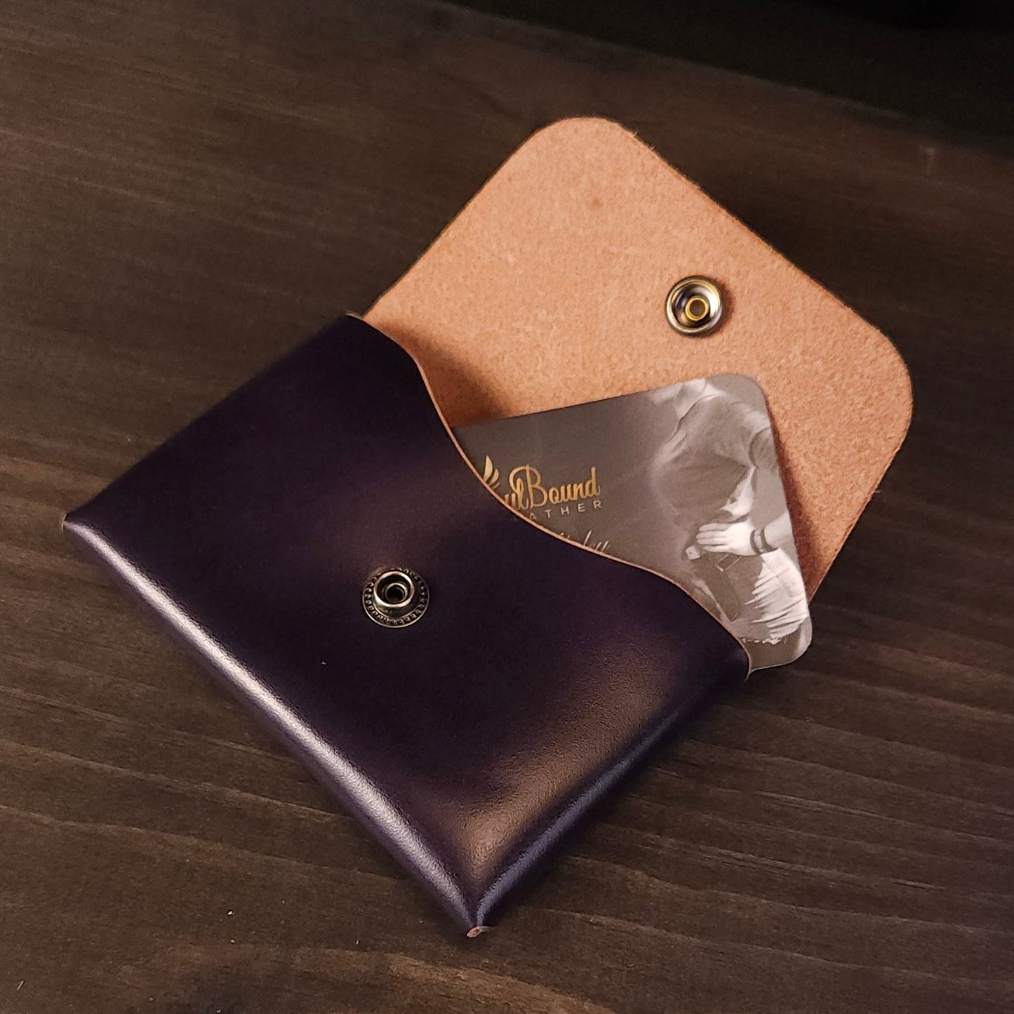 Origami Wallet. Mottled Purple. With Snap. 83