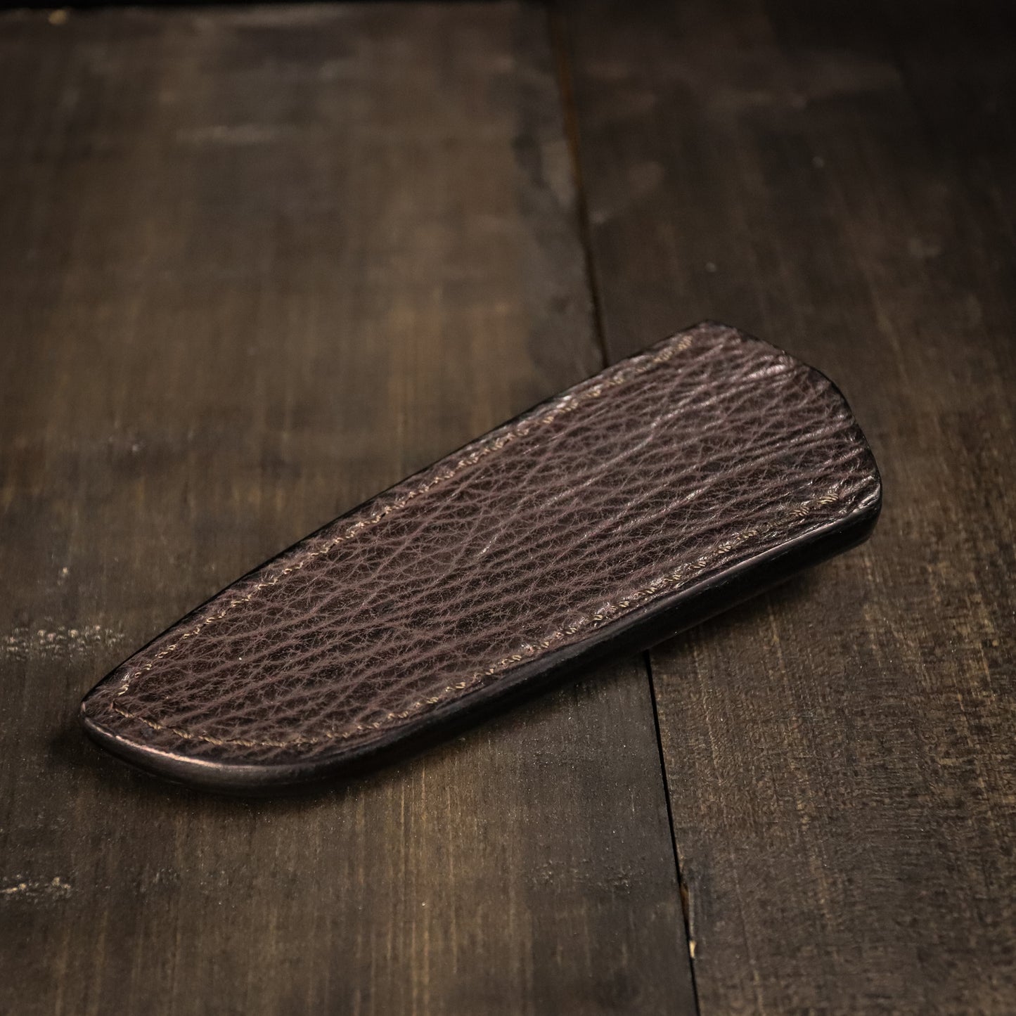 Pygmy Sheath. Ulticlip. Shark. Brown. Brown Stitch.