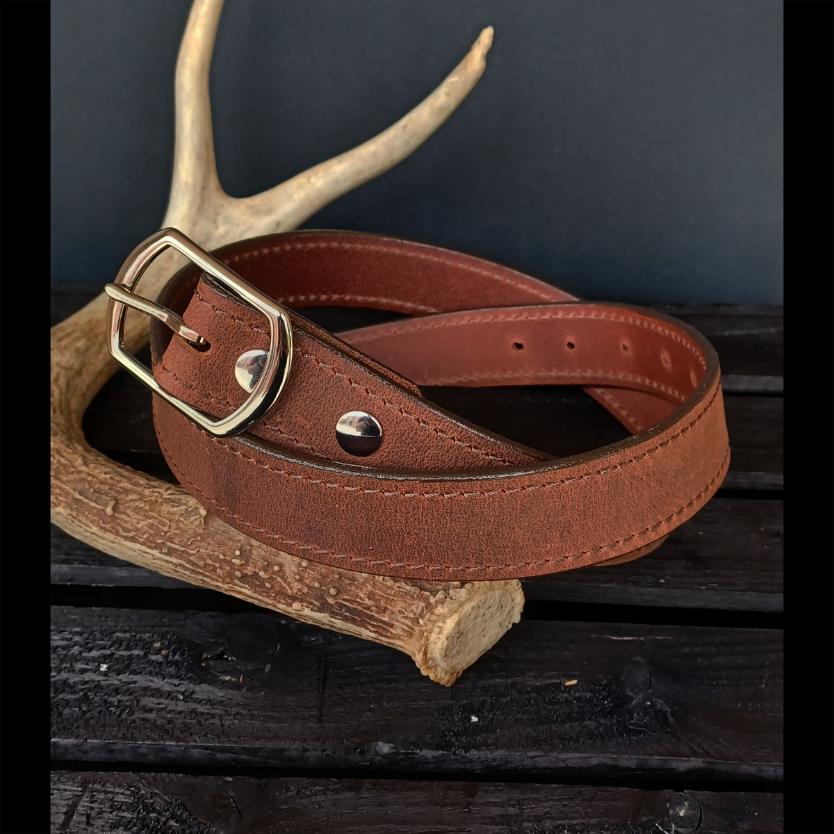 Buffalo Belt. Stainless Steel Buckle #5 – SoulBound Leather display picture 2