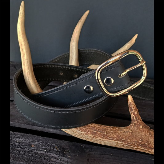 Black Buffalo Belt. Black Stitch #211