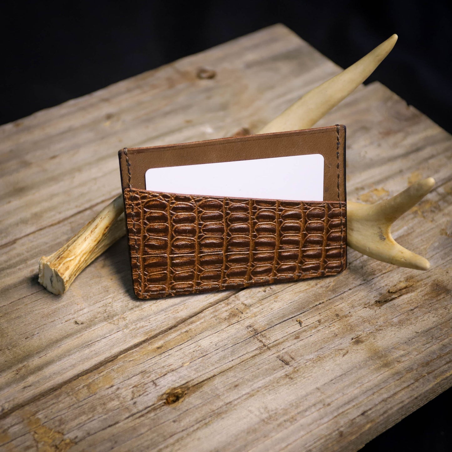 SBL Card Wallet Basic Embossed Croc