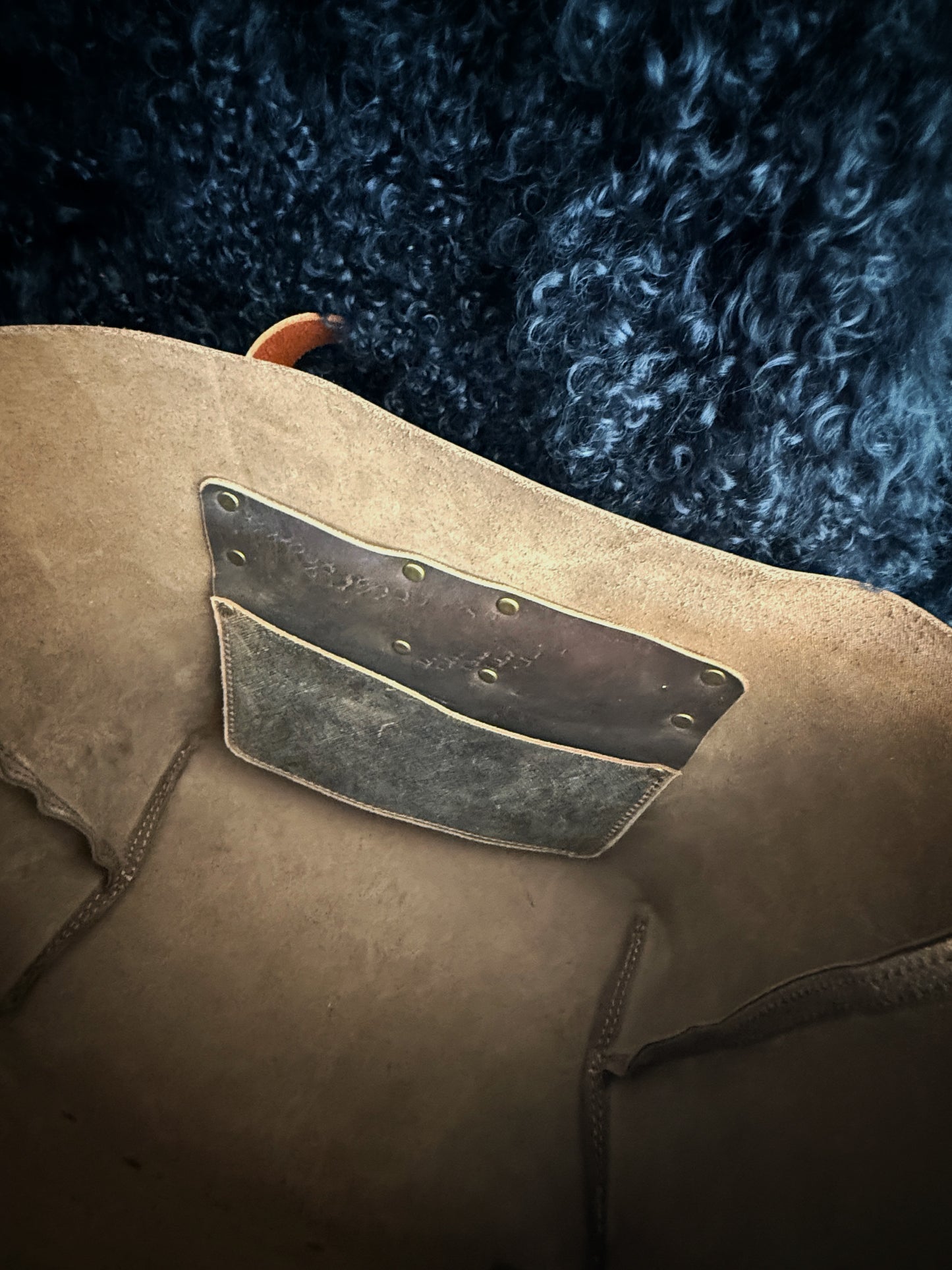 Dustwalker Tote - Small -Dusty Brown Crosshatch (Antique Brass) 214