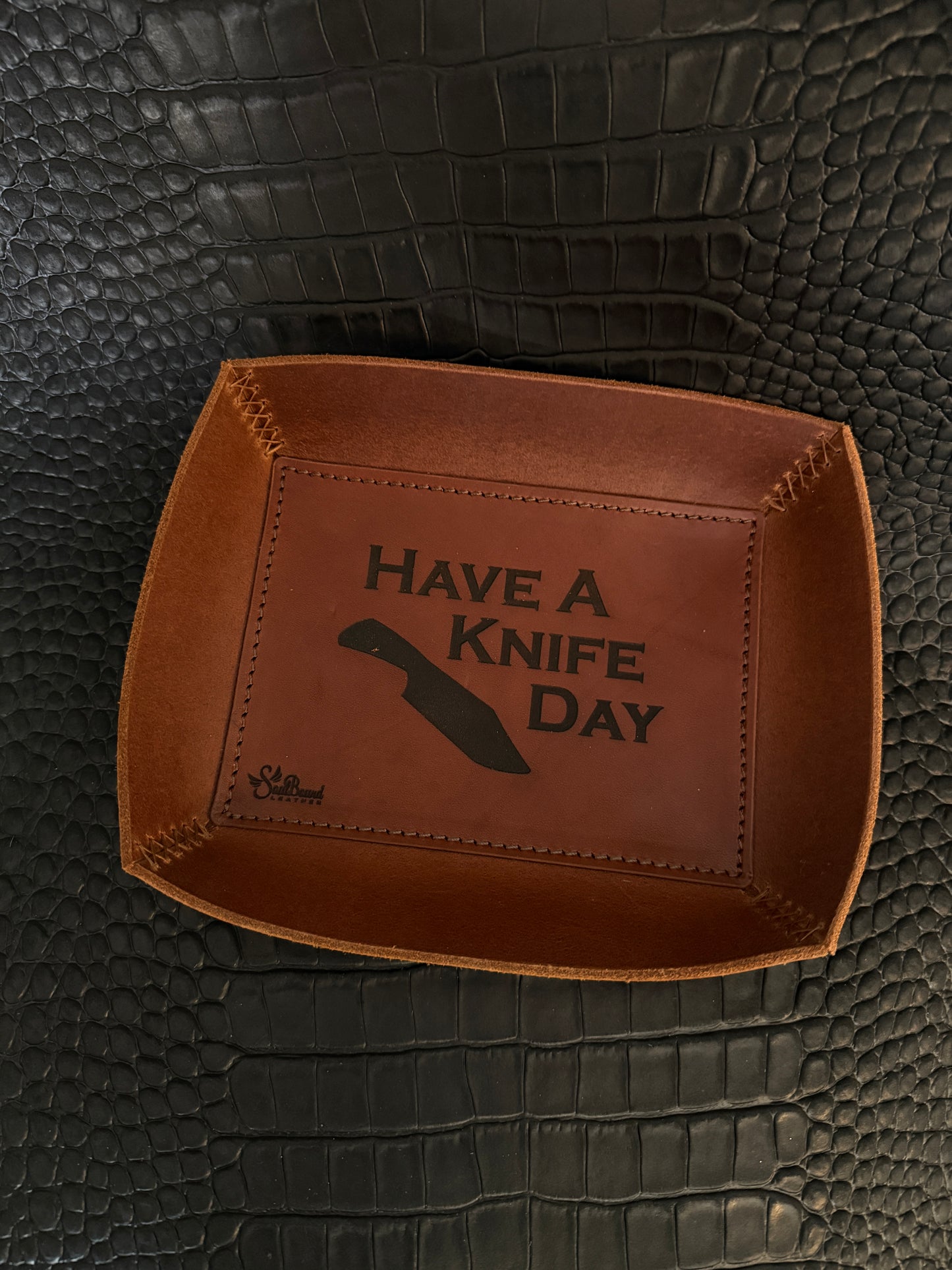 Boneyards EDC Tray. Have A Knife Day Brown 228