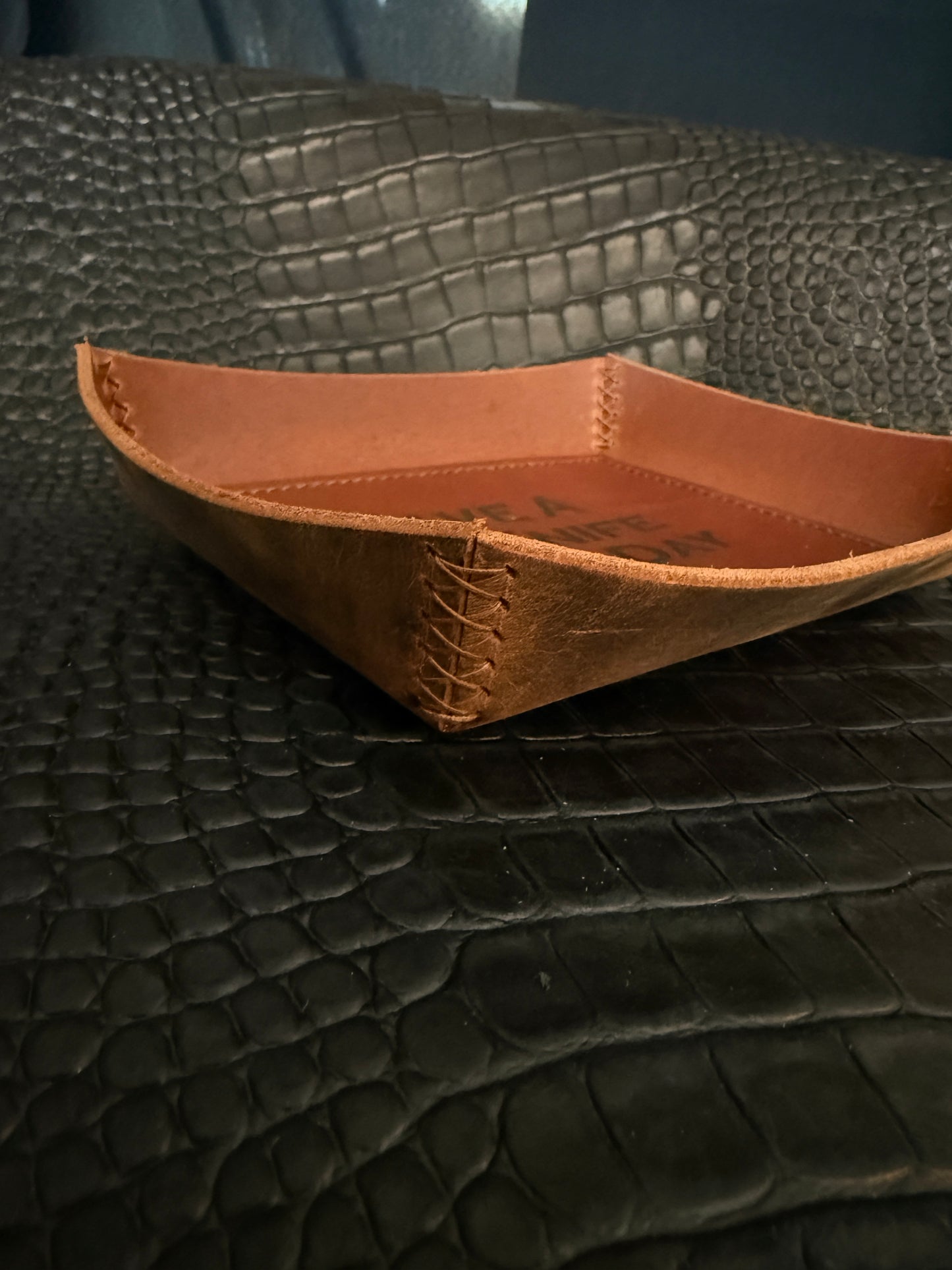 Boneyards EDC Tray. Have A Knife Day Brown 228