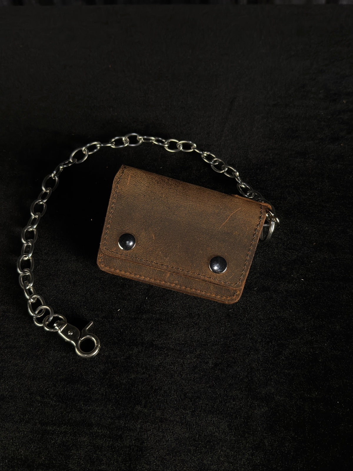 Drifter Chain Leather Wallet - Compact Biker Wallet - SoulBound #242