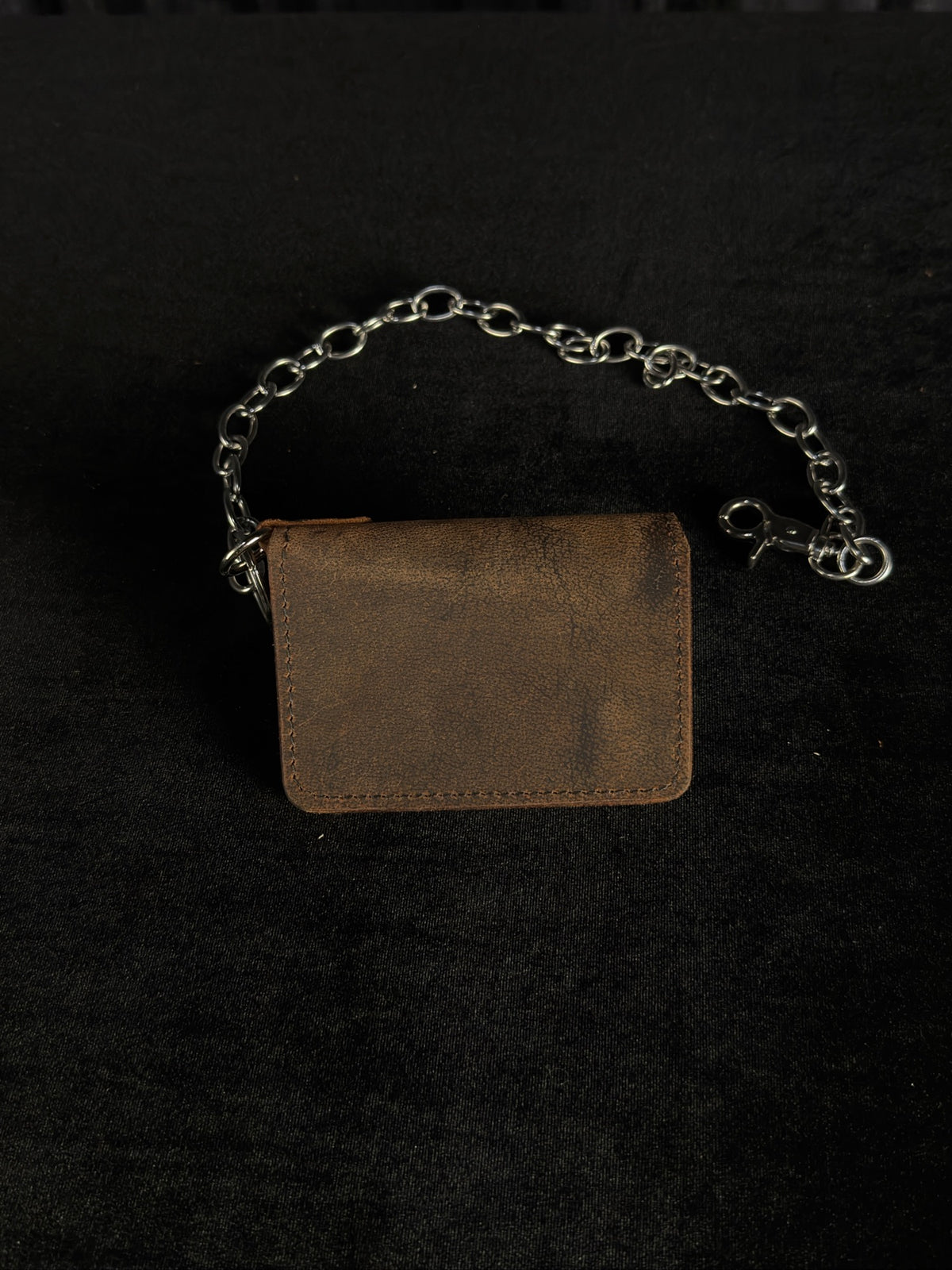 Drifter Chain Leather Wallet - Compact Biker Wallet - SoulBound #242