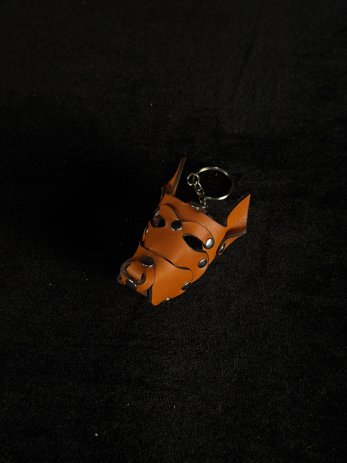 Dog Mask Leather Keychain - Handmade Leather | SoulBound 247