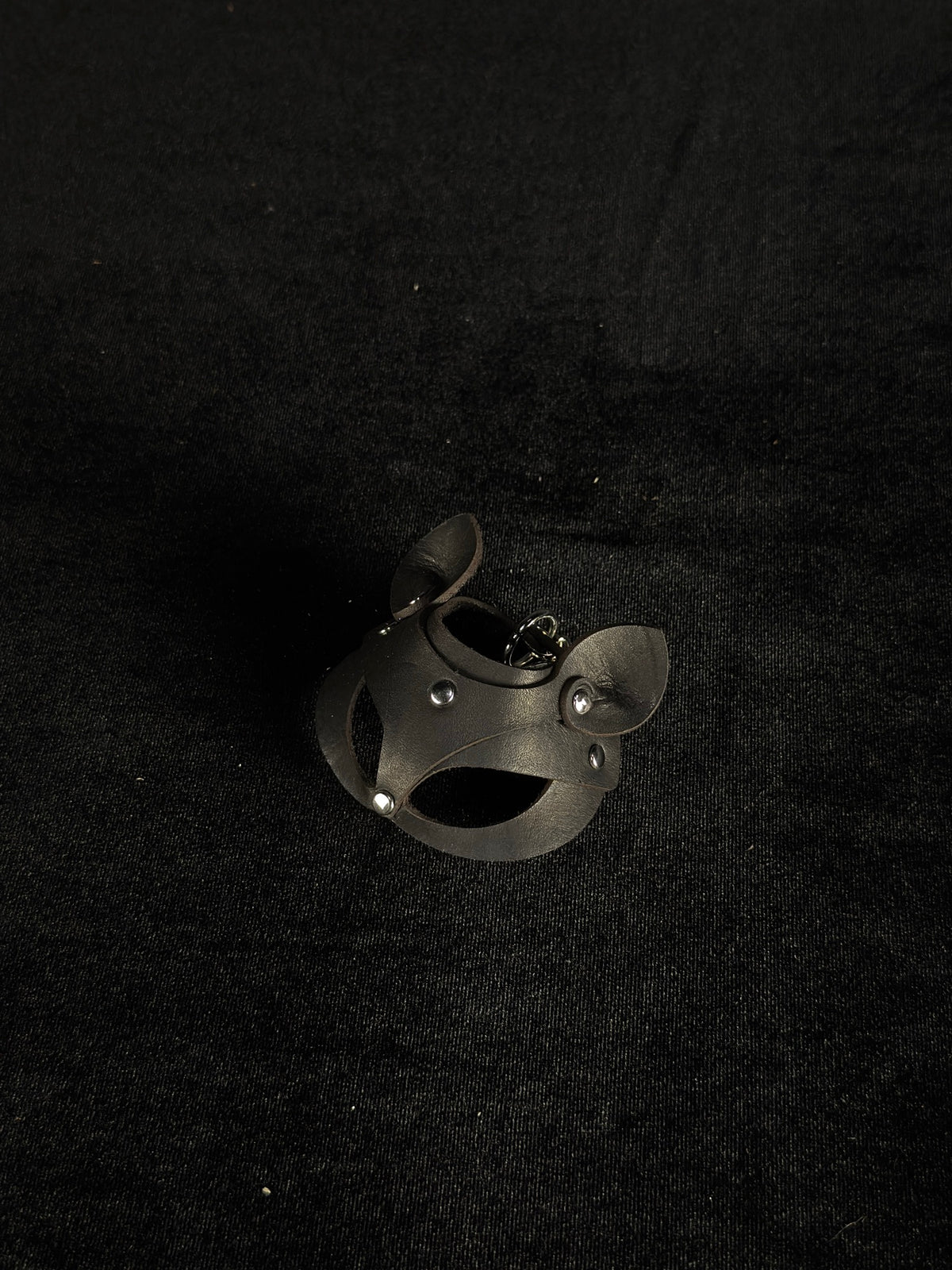 Cat Mask Leather Keychain - Handmade Leather | SoulBound 249