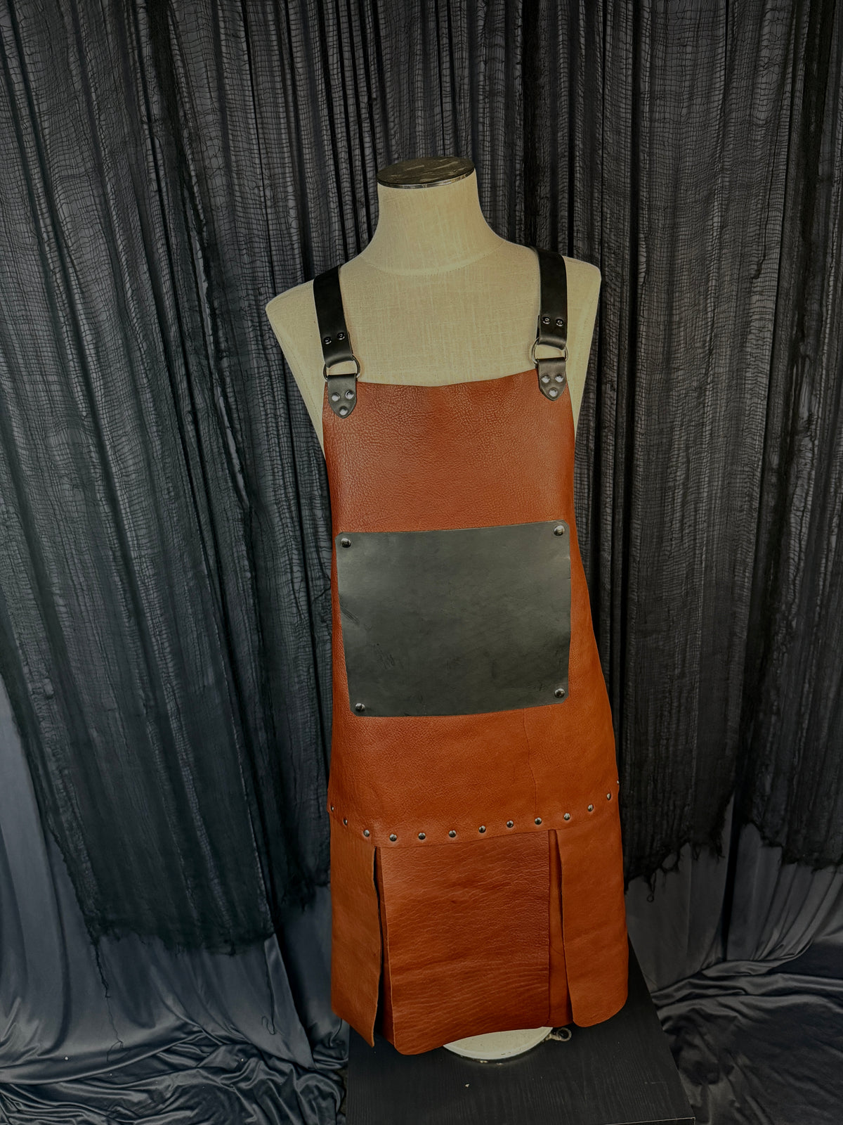 Oil-Tanned Leather Work Apron | Brown #256